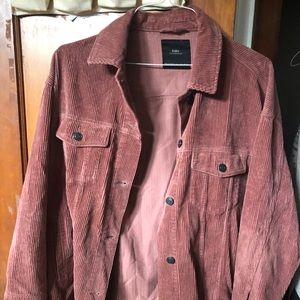 Dark pink corduroy jacket from Zara